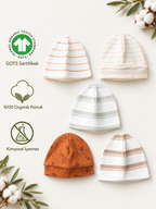 Little Moments 5'li %100 Organik Pamuk Yenidoğan Bebek Bere Seti – Unisex