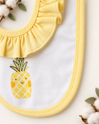 Ananas Detaylı GOTS Sertifikalı Organik Pamuk 5'li Yenidoğan Seti