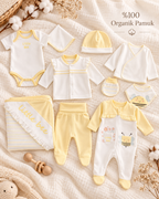 Little Bee GOTS Sertifikalı Organik Pamuk Yenidoğan 10'lu Hastane Çıkışı Seti