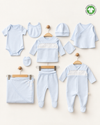 Little Stars  GOTS Sertifikalı Organik Pamuk Yenidoğan 10'lu Hastane Çıkışı Seti