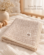 Soft Embrace %100 Organik Pamuk Müslin Bebek Örtüsü
