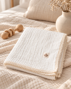 Soft Embrace %100 Organik Pamuk Müslin Bebek Örtüsü