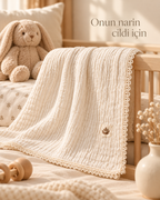 Soft Embrace %100 Organik Pamuk Müslin Bebek Örtüsü