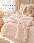 Soft Embrace %100 Organik Pamuk Müslin Bebek Örtüsü