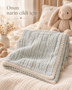 Soft Embrace %100 Organik Pamuk Müslin Bebek Örtüsü